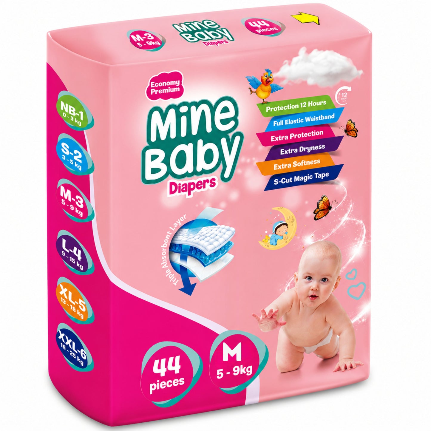 MINE BABY DIAPER M-44