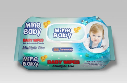 MINE BABY WIPES 100 PCS