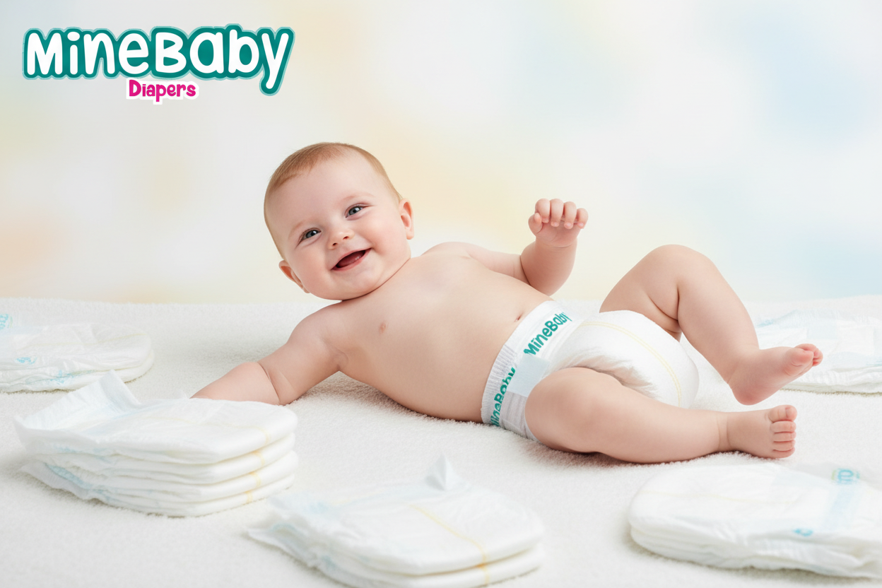 MineBaby Diapers Banner with Logo